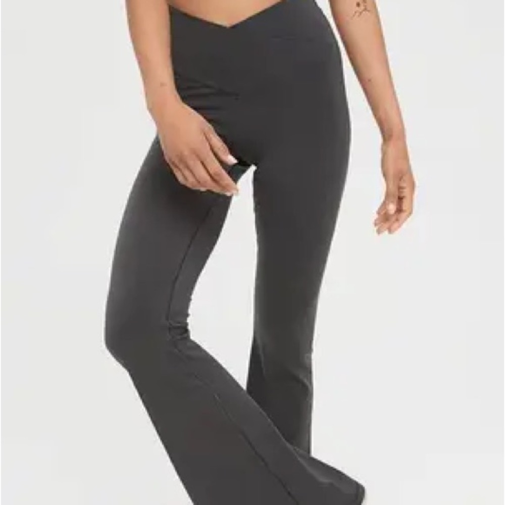 Aerie Grey Flared Pants